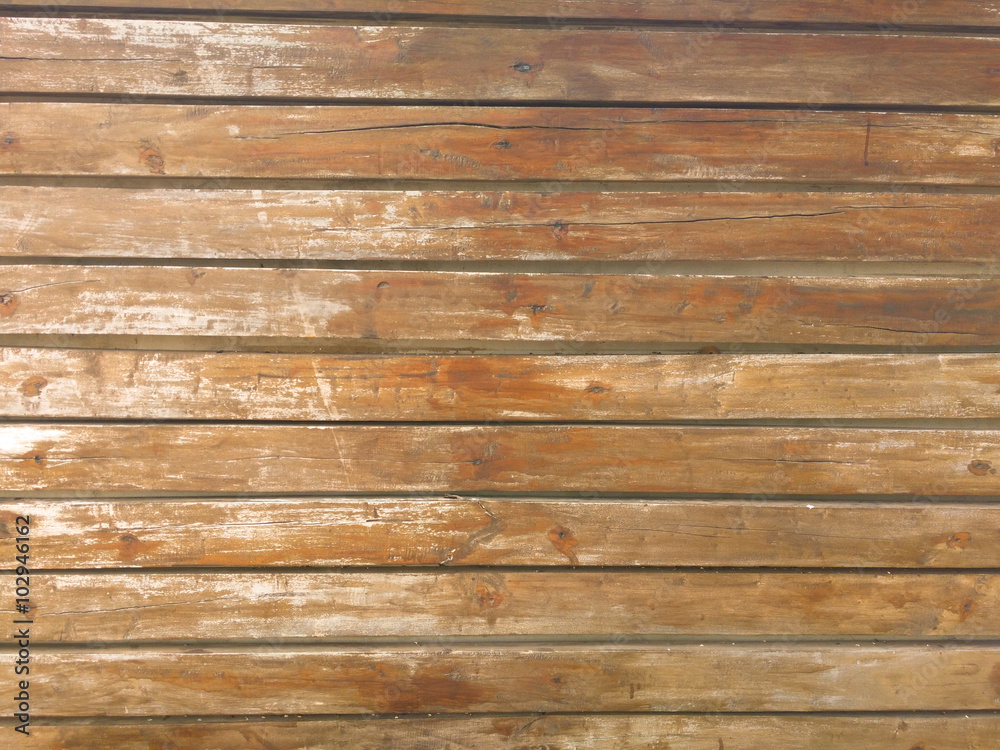 Fototapeta premium Wooden walls in the middle of the park