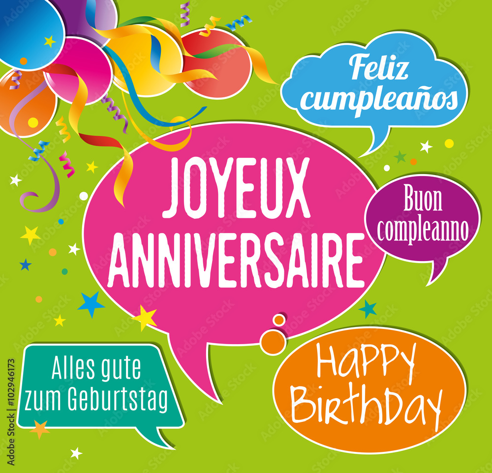 Carte D Anniversaire 6 Stock Vektorgrafik Adobe Stock