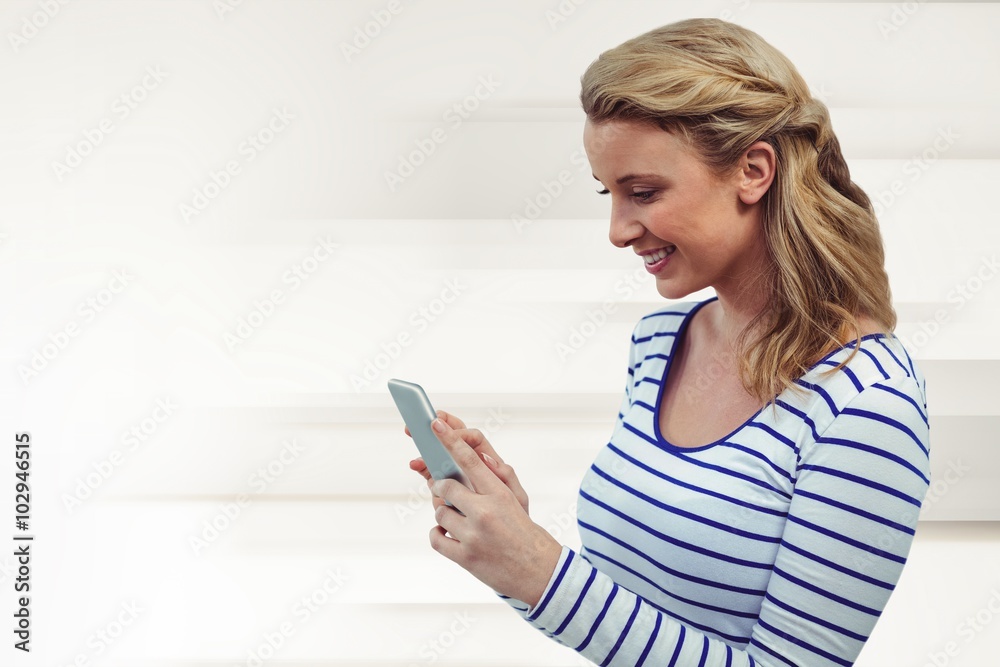 Composite image of pretty girl with phone Composite image of pretty girl with phone