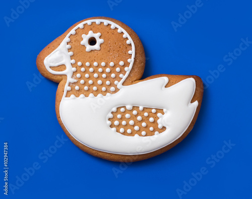 seamless pattern dessert gingerbread  cookie duck