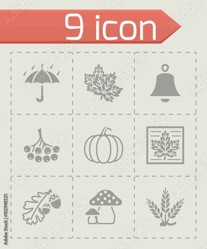 Vector Autumn icon set