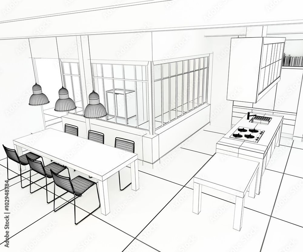 Architect plan impressive kitchen
