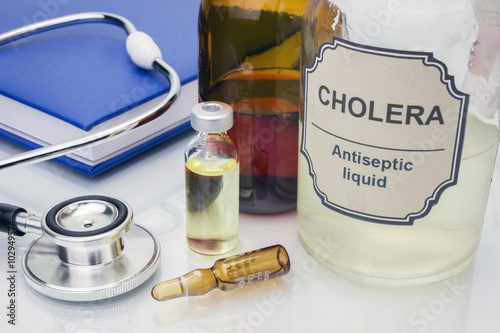 Φωτογραφία Sample of cholera in laboratory, concept of health