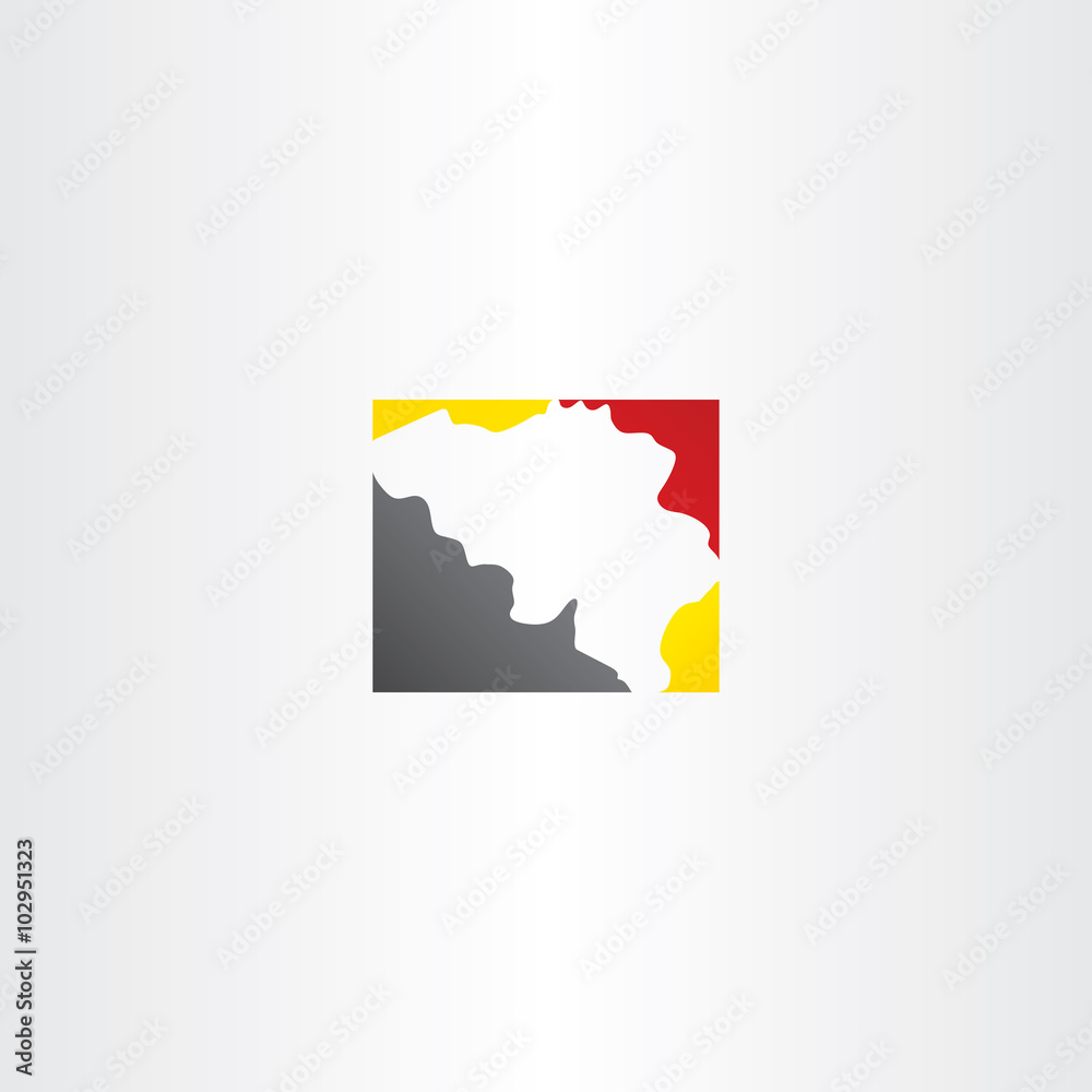 belgium map logo icon vector
