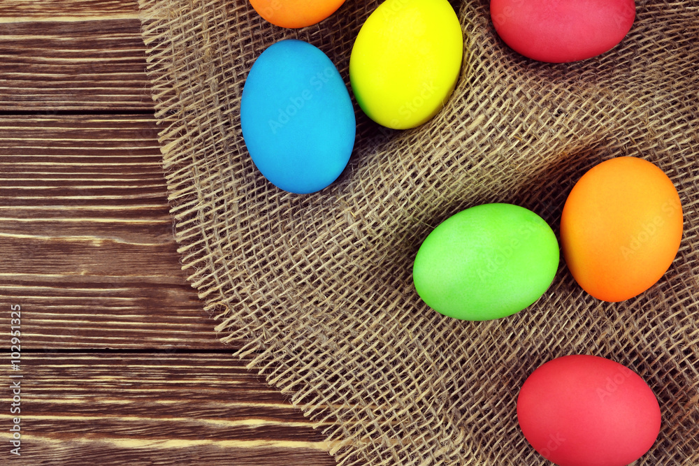 Photo painted in different colors Easter eggs Photo painted in different colors Easter eggs