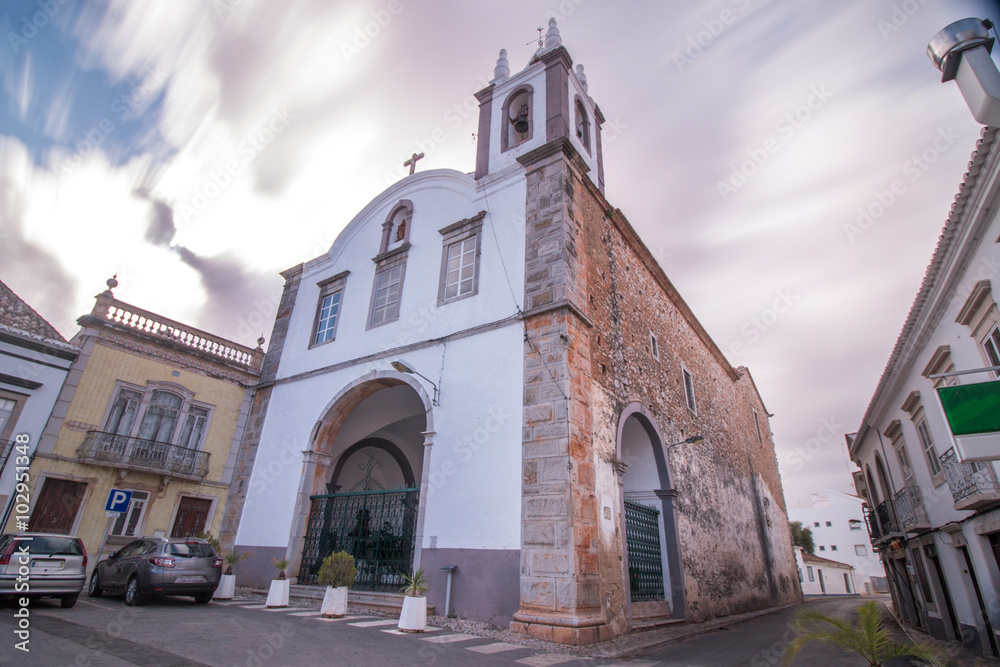 View of the church of Nossa Senhora da Ajuda located in Tavira, Portugal.