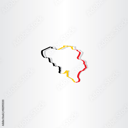 belgium map vector icon