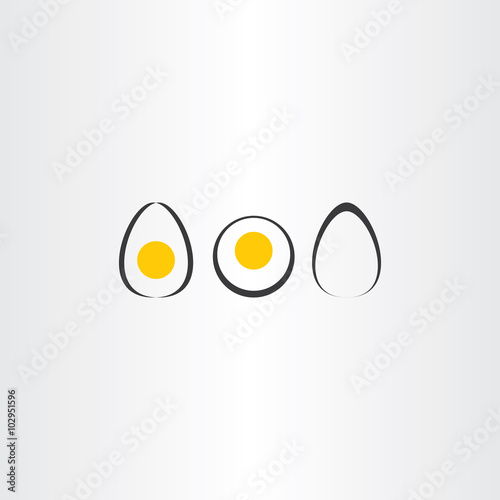 egg vector icon set elements