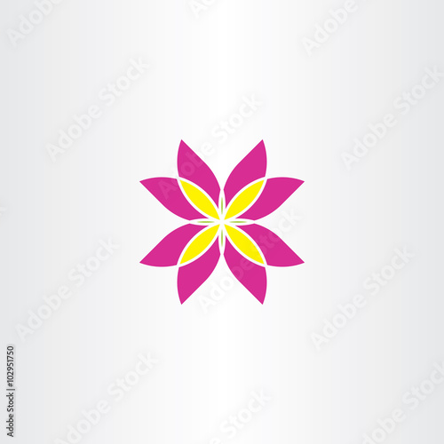 icon flower abstract vector symbol sign