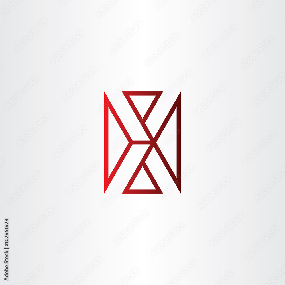 letter x red line vector icon symbol letter x red line vector icon symbol