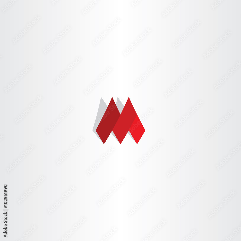 logo red m letter sign vector logo red m letter sign vector