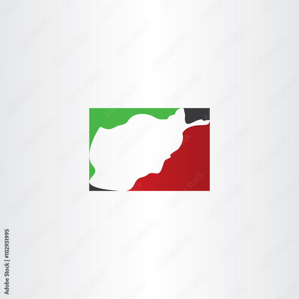 Fototapeta premium logo vector afghanistan map icon