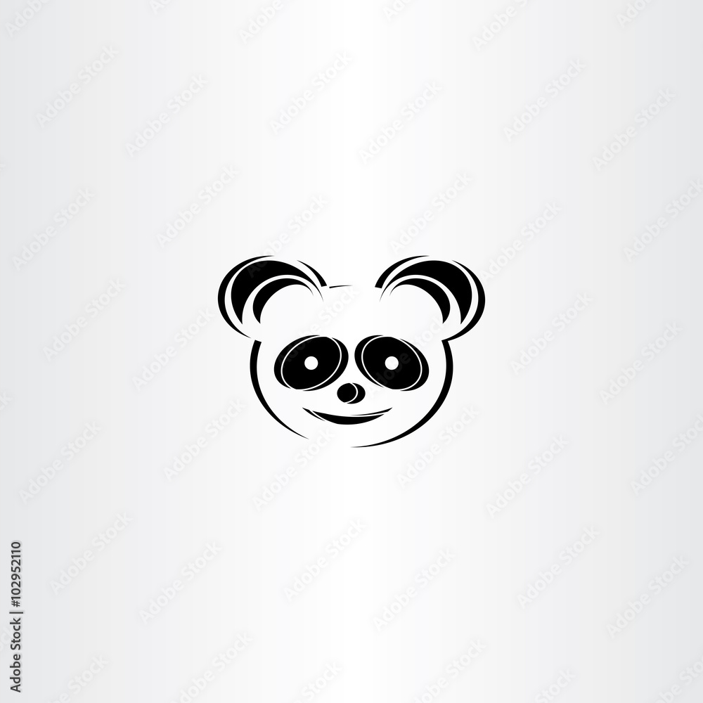 Obraz premium panda icon stylised vector icon