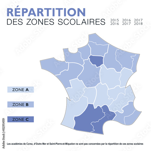 ZONES DES VACANCES SCOLAIRES