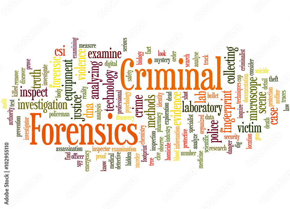 Criminal Forensics, word cloud concept 10