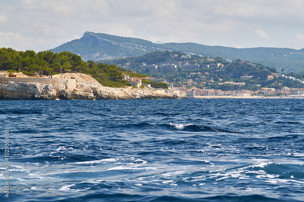Calanques. Mediterranean coast in Provence, France