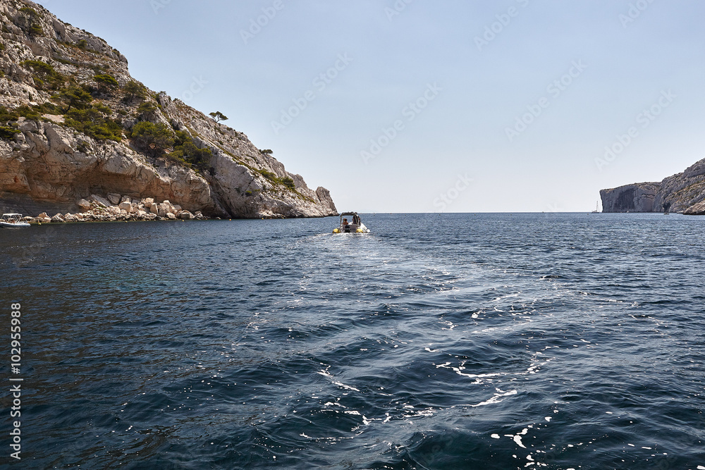 Calanques. Mediterranean coast in Provence, France Calanques. Mediterranean coast in Provence, France
