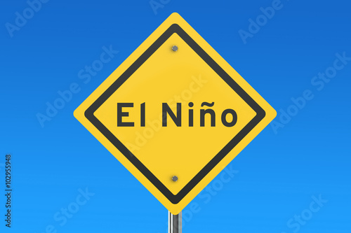 el nino road sign