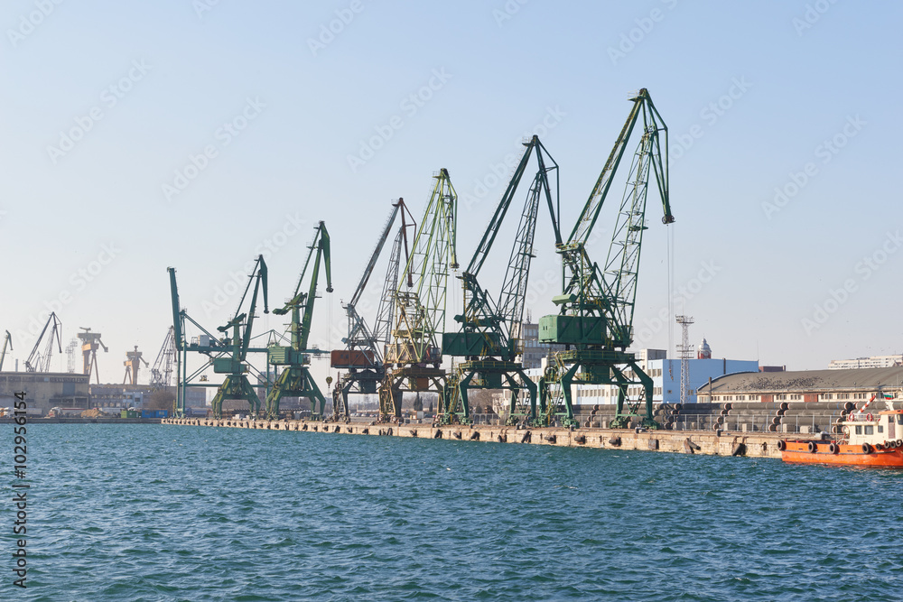 Varna, Bulgaria - February 07, 2016: Port in the city