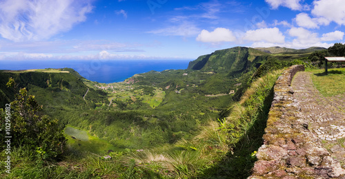 Flores island panoramic view