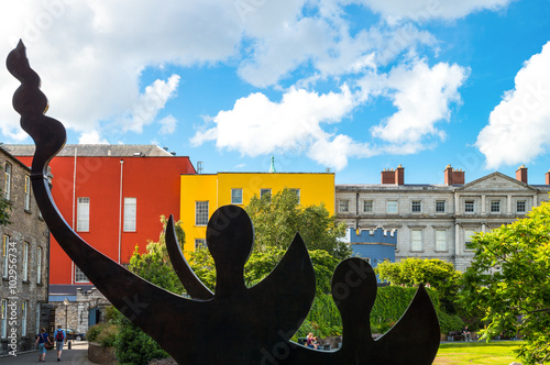 Photography Ireland, Dublin, a sculpture in the Dublin Castle gardens