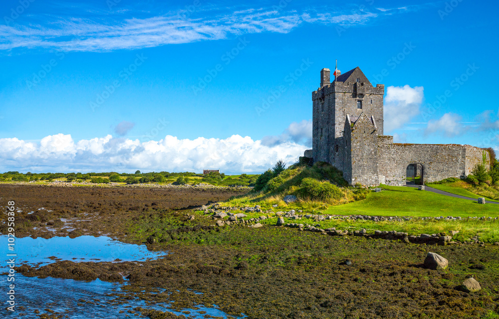 Ireland, Calway, panoramic view of the Dunguaire castle Ireland, Calway, panoramic view of the Dunguaire castle