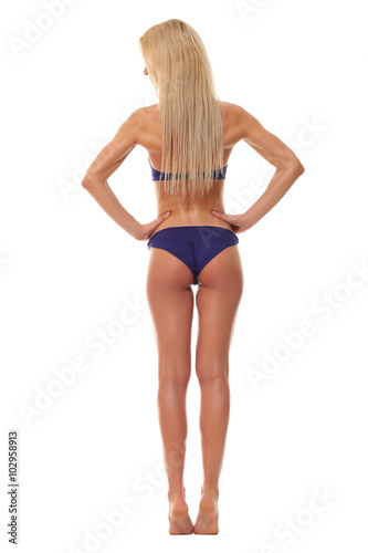Backview of female wearing bikini