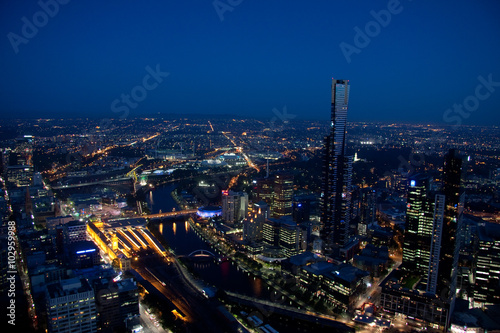 Fototapeta Naklejka Na Ścianę i Meble -  Melbourne skyline at night