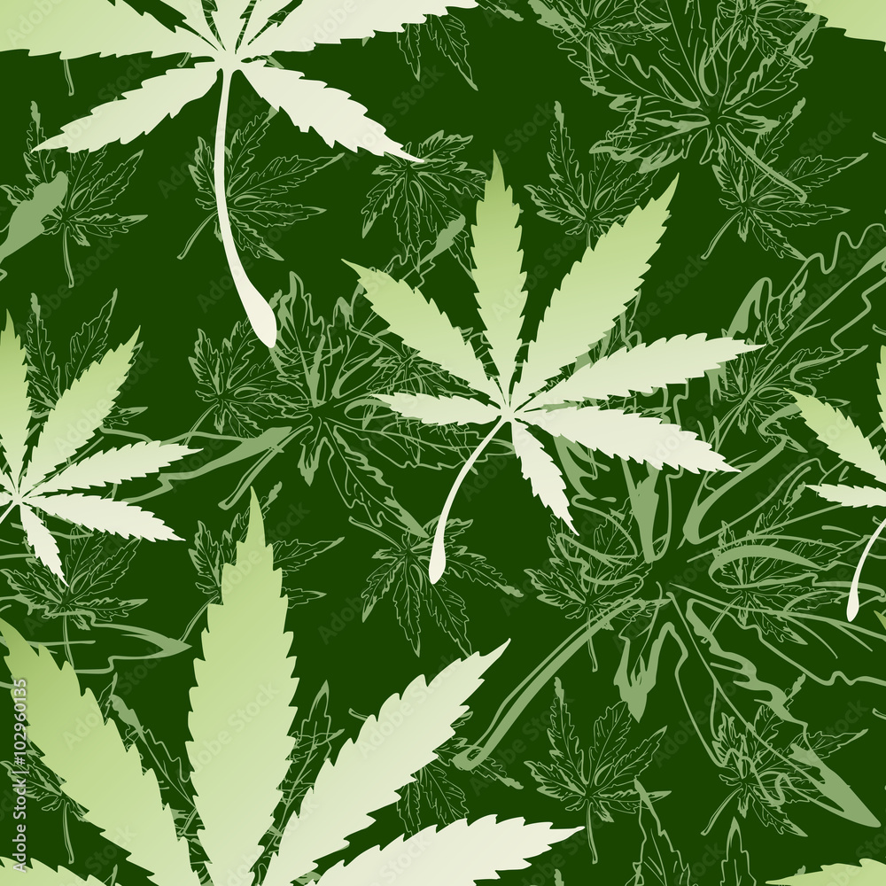 Vector cannabis seamless pattern Vector cannabis seamless pattern