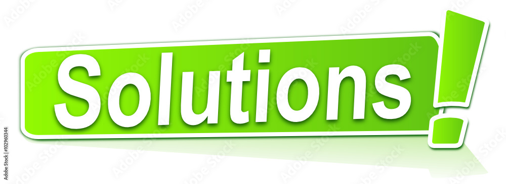 solutions sur étiquette verte