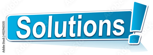 solutions sur étiquette bleue