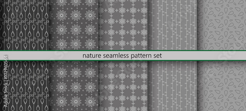 nature seamless pattern set