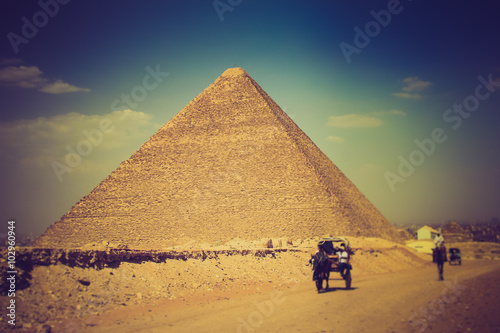 View of the Giza Pyramids. Egypt. Cairo.