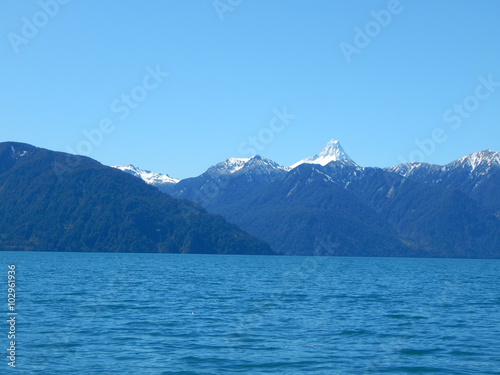 lake with mountains