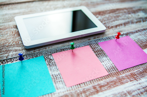 white plane-table isolated on a wooden background