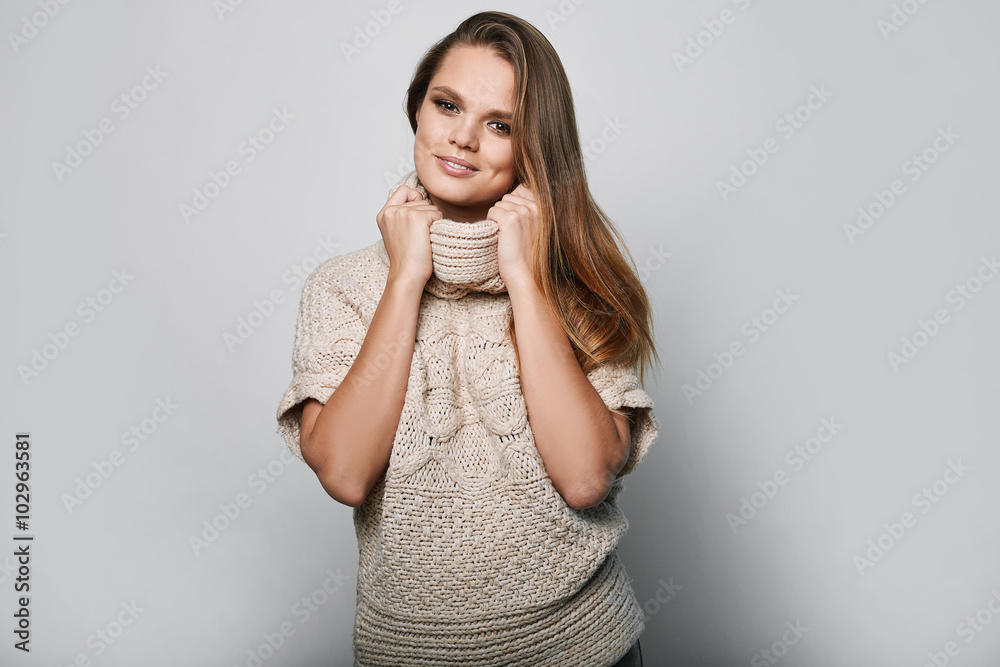 Portrait of beautiful blond woman in studio Portrait of beautiful blond woman in studio