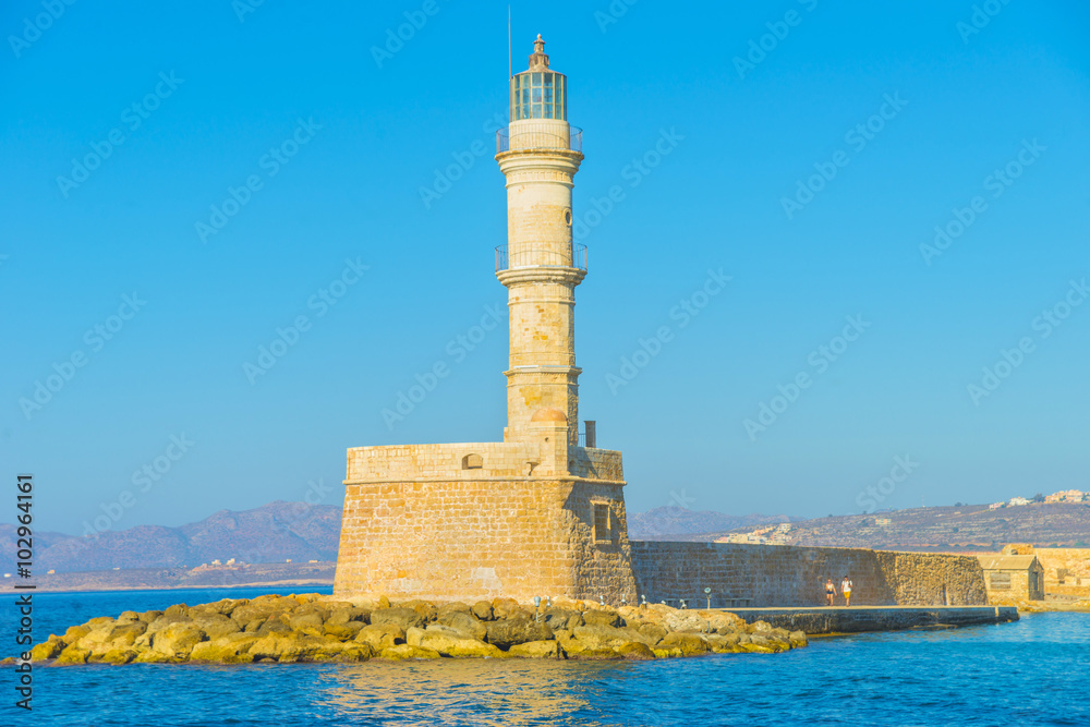 Venetian lighthouse at Chania, Crete