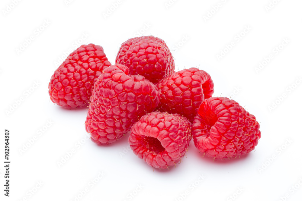 Raspberry isolated on the white background. Raspberry isolated on the white background.