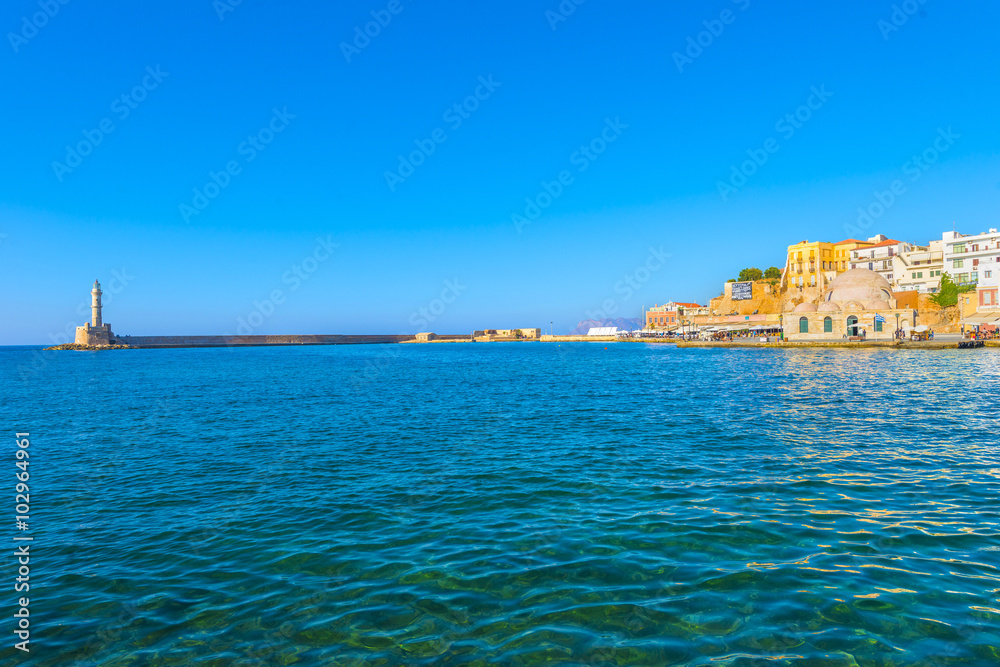 Venetian lighthouse at Chania, Crete