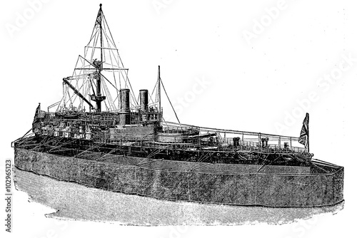 English ironclad Victoria biggest marine monster ship on 1887.