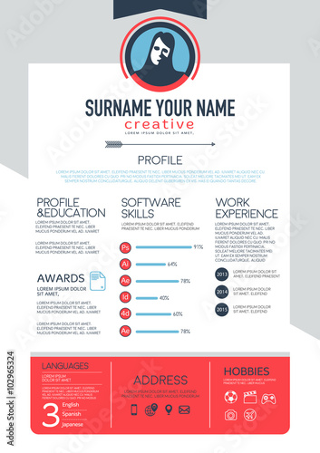 Vector resume template.