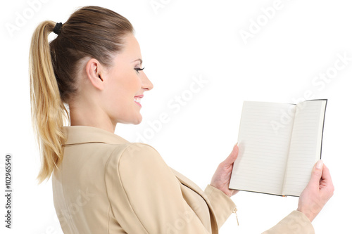 Businesswoman with agenda