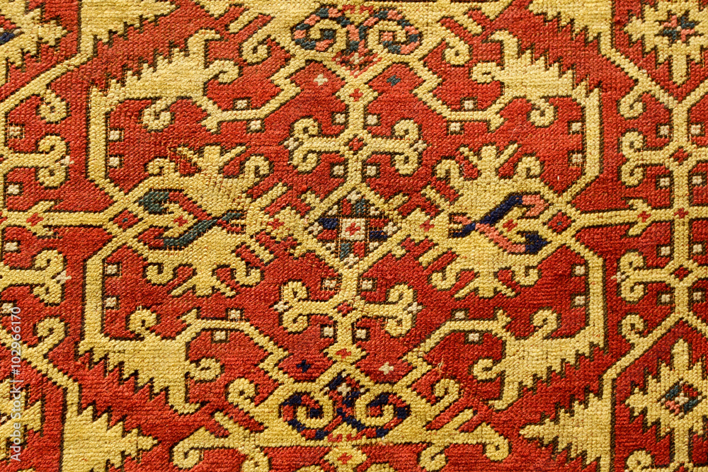 Detail of Turkish Carpet in Istanbul City