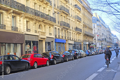 Photography Paris, France, February 9, 2016: cars on a parking in Paris, France