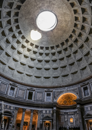 Pantheon in Rome, inside view, Italy
