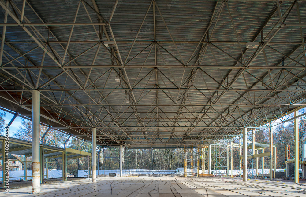 Metall Construction. Construction of the hangar. Metall Construction. Construction of the hangar.