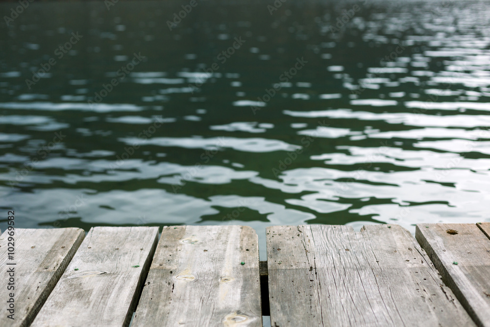 wood texture, showing texture of old hardwood with water in a fr