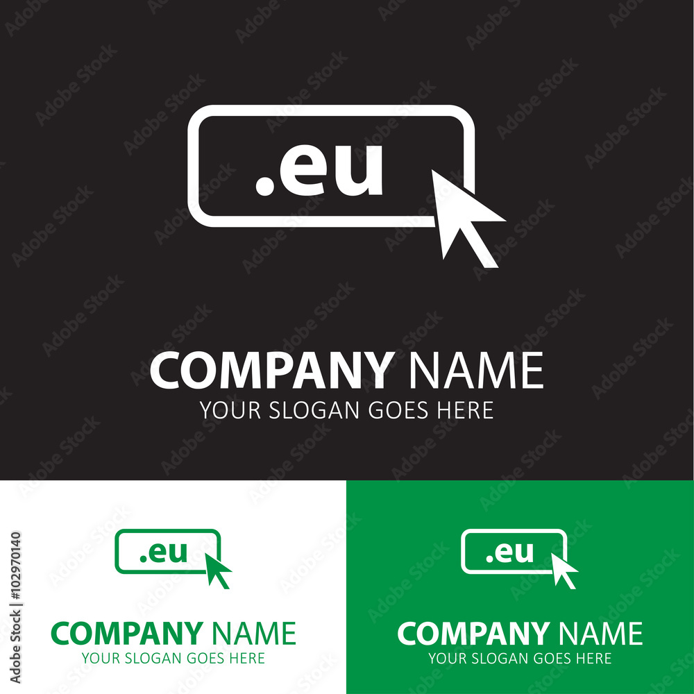 Domain EU icon. Top-level internet domain Domain EU icon. Top-level internet domain