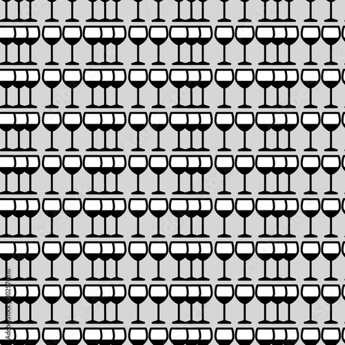 Wine glasses seamless pattern