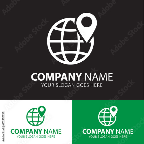 Globe with pin icon